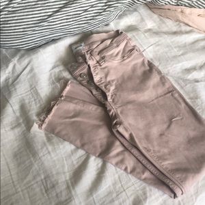 Hudson Barbara with raw hem pink/natural denim